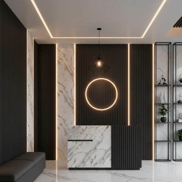 PVC - BLANCO C/. VETA DORADA