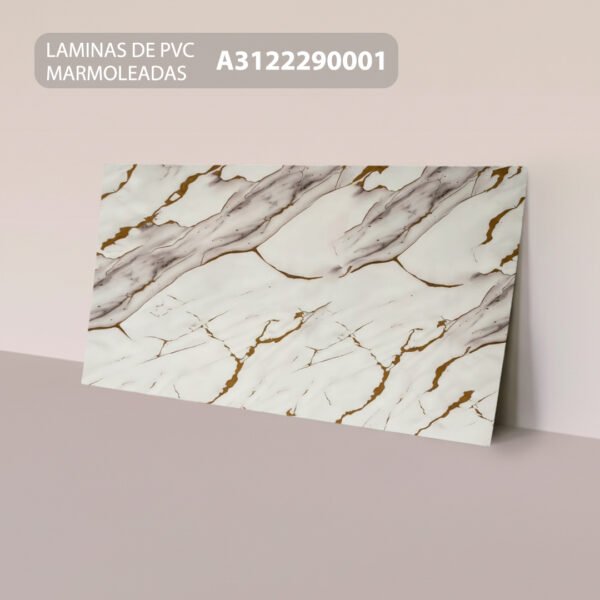 PVC - BLANCO C/. VETA DORADA